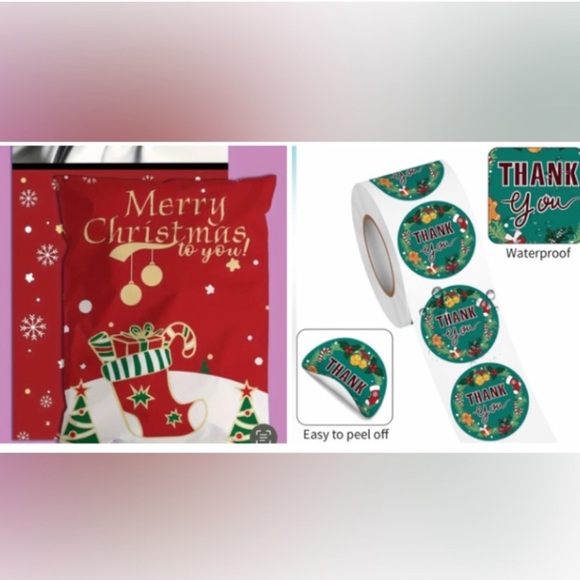 20 10x13 Poly Mailers & 500 Thank You Stickers - Picture 1 of 8